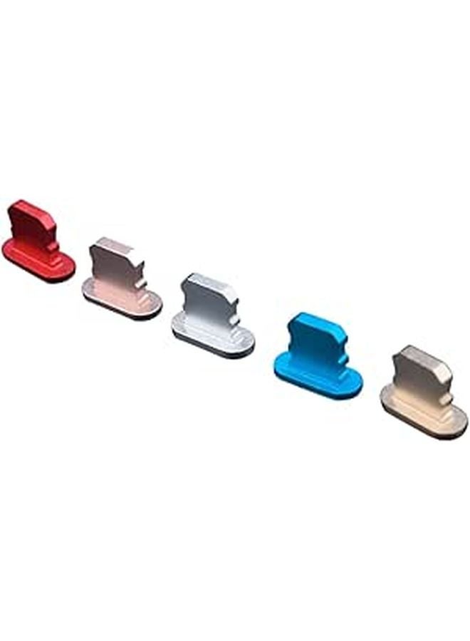5pcs Metal Phone Port Protector Dust Plug Set for Charger and Audio Jack - Image 1