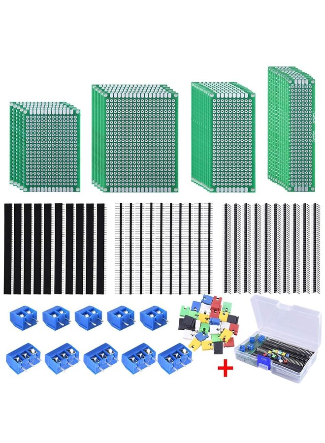 100PCS PCB Boards Sit Double-Sided Prototype Boards Universal Board Set for DIY Solderible Board Set Electronic Circuit Board - Image 1