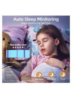 DMG TECH Fitness Tracker Watch for Kids IP68 Waterproof Activity Tracker Heart Rate Sleep Monitor 11 Sport Modes Calorie Step Counter (pink)  - Image 2