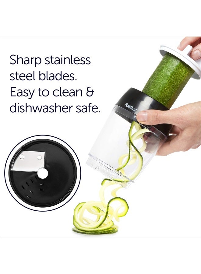 Fullstar آلة تقطيع الخضار فولستار مانولين - قاطع خضار، قاطع بصل، قاطع طعام، آلة حلزونية للخضار، قاطع ومبشرة، صانع سباغيتي كوسا - Image 5