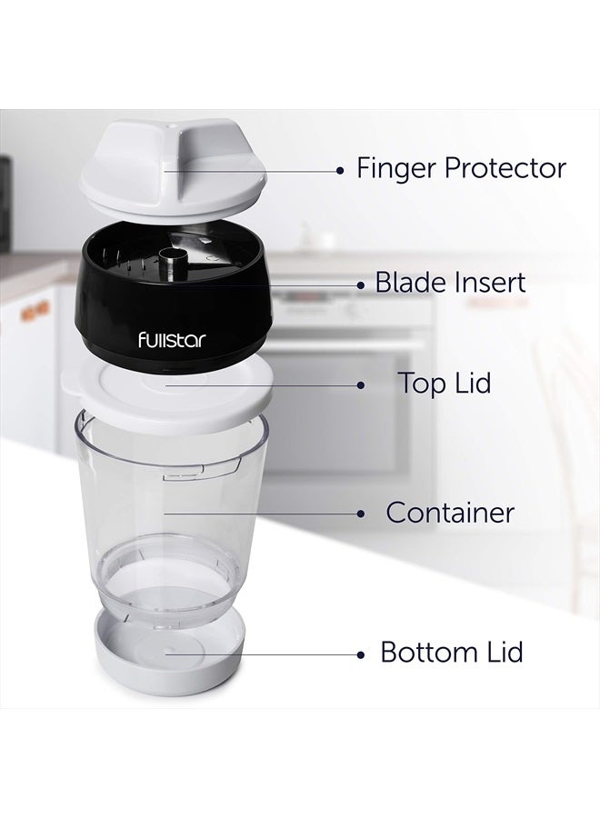 Fullstar آلة تقطيع الخضار فولستار مانولين - قاطع خضار، قاطع بصل، قاطع طعام، آلة حلزونية للخضار، قاطع ومبشرة، صانع سباغيتي كوسا - Image 2