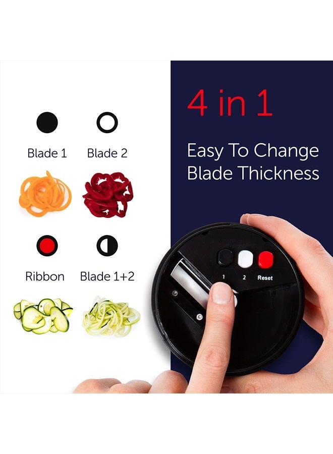 Fullstar آلة تقطيع الخضار فولستار مانولين - قاطع خضار، قاطع بصل، قاطع طعام، آلة حلزونية للخضار، قاطع ومبشرة، صانع سباغيتي كوسا - Image 3