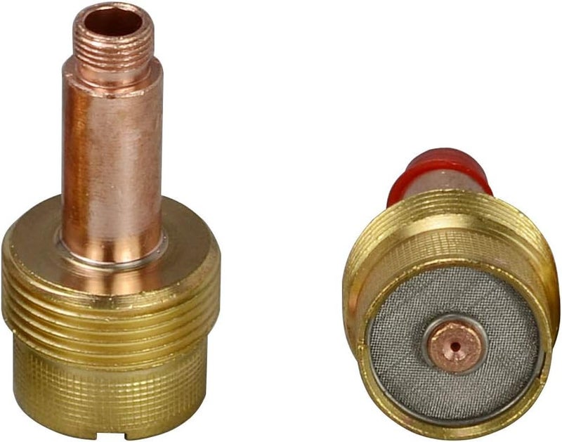 RIVERWELD رؤوس كوليت عدسة الغاز TIG بقطر كبير 45V204 .040" و 1.0mm فتحة لفرن اللحام QQ300 PTA DB SR WP 17 18 26 عبوة من 2 - Image 1