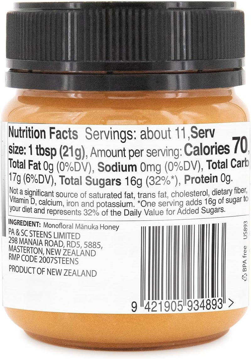 Steens Manuka Honey - MGO 830+ - Pure & Raw 100% Certified UMF 20+ - 7.9 oz - Image 3