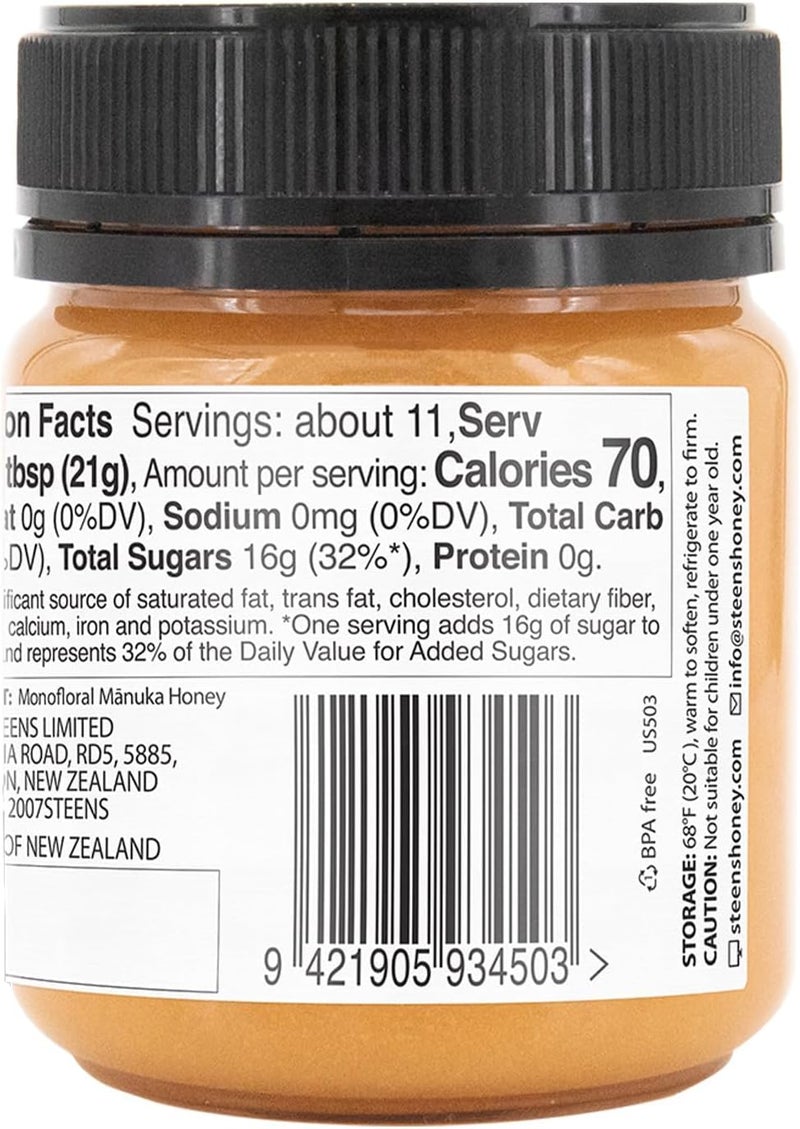 Steens Manuka Honey - MGO 830+ - Pure & Raw 100% Certified UMF 20+ - 7.9 oz - Image 2