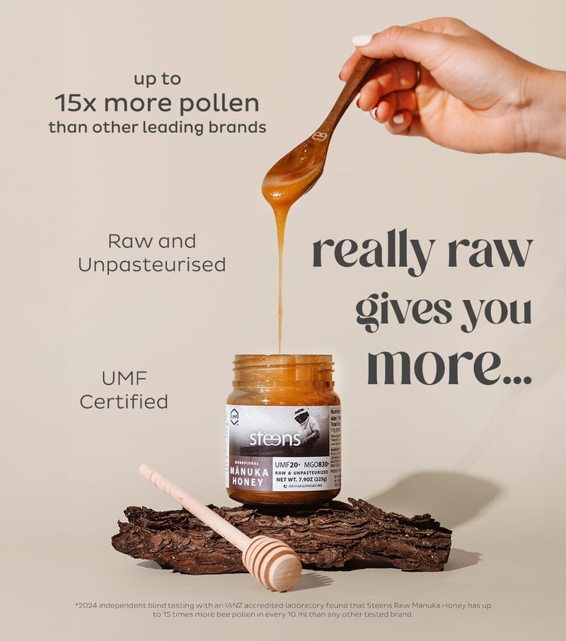 Steens Manuka Honey - MGO 830+ - Pure & Raw 100% Certified UMF 20+ - 7.9 oz - Image 4