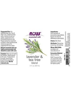 now Solutions Lavender And Tea Tree100 Percent Puremoisturizing Oil 30Ml  - Image 2