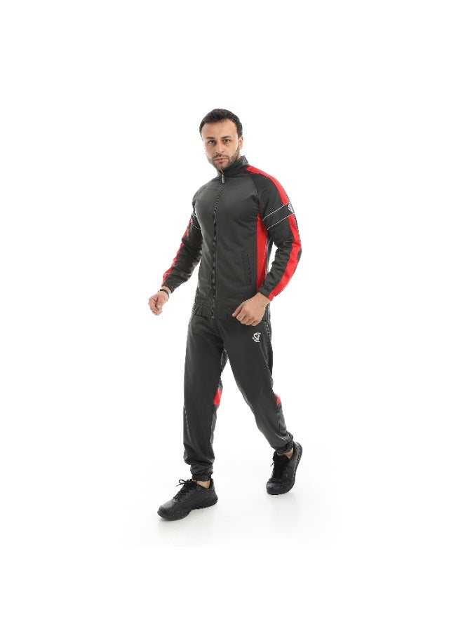 Caesar Men's front zip sports training Suit - Image 5