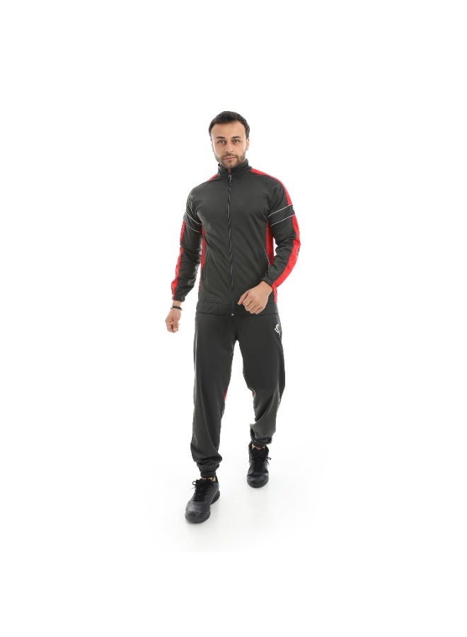 Caesar Men's front zip sports training Suit - Image 1