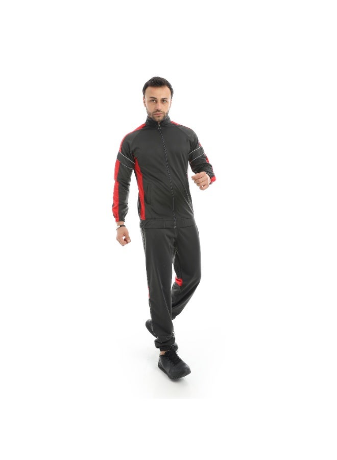 Caesar Men's front zip sports training Suit - Image 2