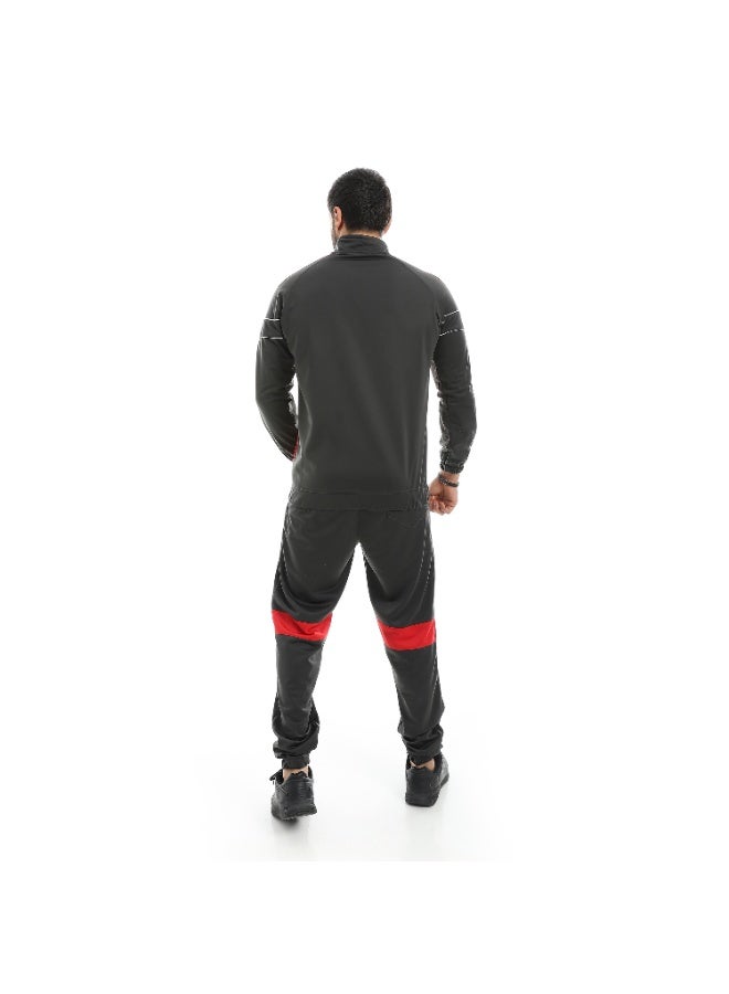 Caesar Men's front zip sports training Suit - Image 3