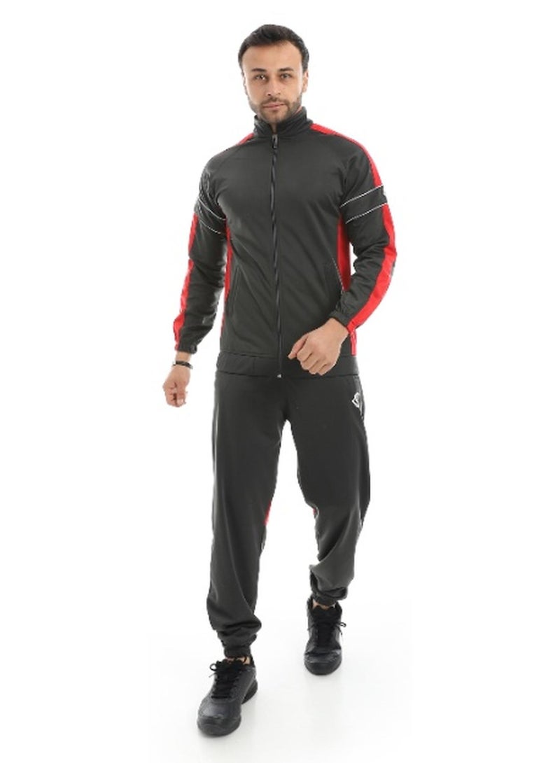 Caesar Men's front zip sports training Suit - Image 1