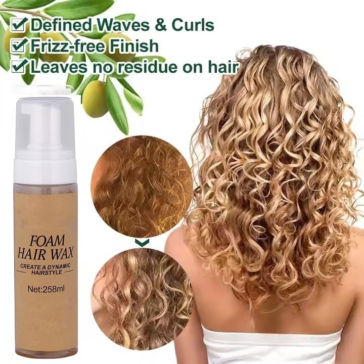 CLEGERZ Strong Fast Styling Curly Hair Mousse Curl Foaming for menwomen Natural Longlasting Professional Antifrizzcurlydryfine Hair mousse foam Silicone - Image 2
