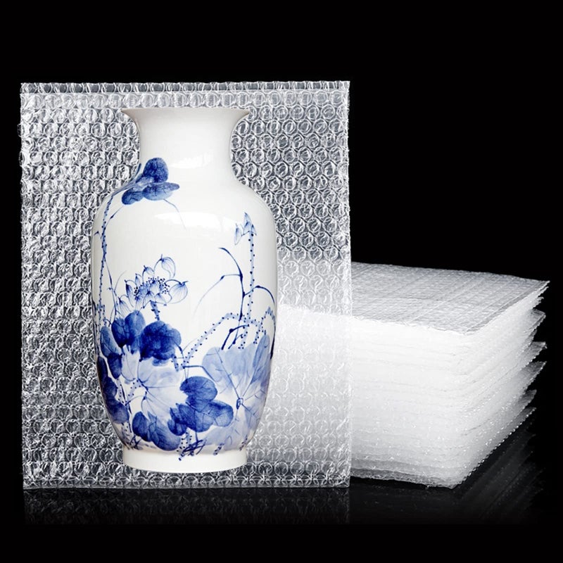 EPHECH 50PCS Clear Bubble Out Bag 12" x 16", Large Bubble Pouches Bags, Double Wall Shockproof Bubble Pouch Wrap Bag, Cushioning Protective Storage Bags for Moving, Shipping, Packing and Storage - Image 1