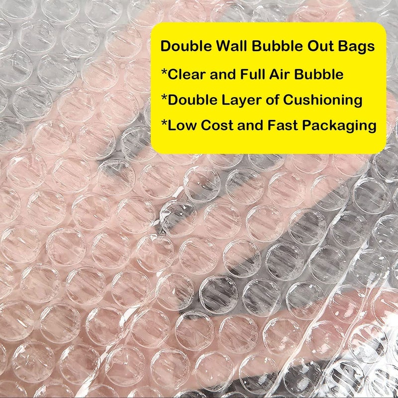 EPHECH 50PCS Clear Bubble Out Bag 12" x 16", Large Bubble Pouches Bags, Double Wall Shockproof Bubble Pouch Wrap Bag, Cushioning Protective Storage Bags for Moving, Shipping, Packing and Storage - Image 3