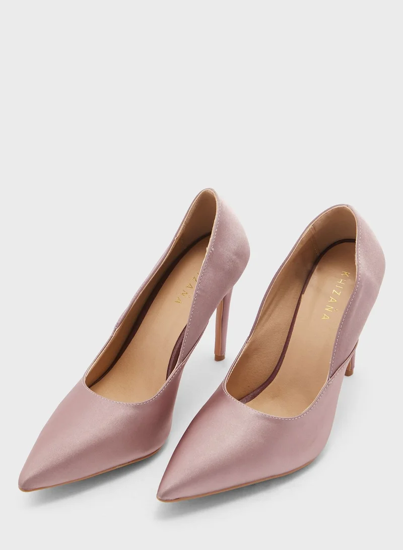 Khizana Satin Pointed Pump