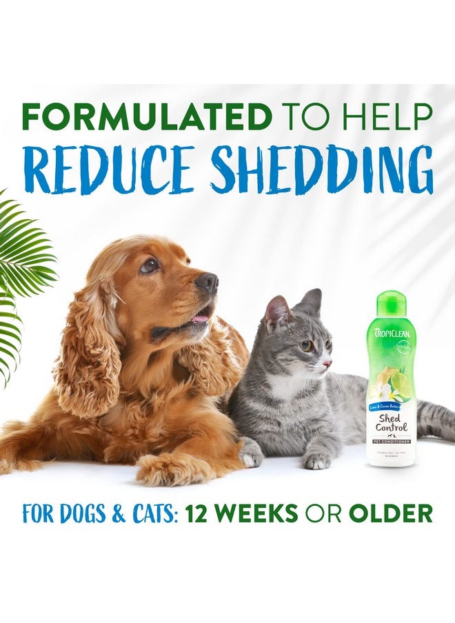 TropiClean TropiClean Lime & Cocoa Butter Shedding Control Dog Conditioner| Pet Conditioner Derived from Natural Ingredients | Cat Friendly | Made in USA | 20 oz  - Image 4