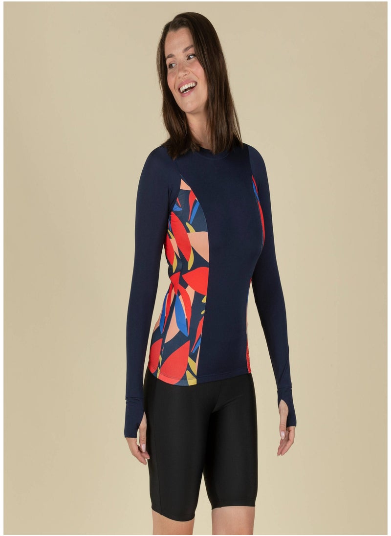 NABAIJI NABAIJI by DECATHLON, Women Swimming Top Una Pyva Comfortable & Lightweight Navy  - Image 1