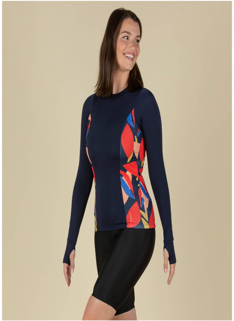 NABAIJI NABAIJI by DECATHLON, Women Swimming Top Una Pyva Comfortable & Lightweight Navy  - Image 2
