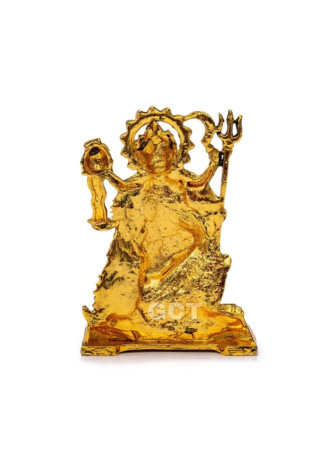 GCT Goddess Kali MATA Idol Maa Kali Murti (B-164) Antique Gold Metal Statue for Home Décor Car Dashboard Mandir Pooja Murti Temple Puja Office Table Showpiece - Image 5