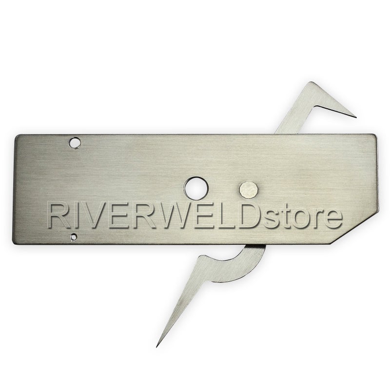 RIVERWELD V-WAC Single Weld Gage Welding Inspection Thread Gauge Metric Stainless Steel Checks Undercut Crown Height Porosity Pits - Image 4