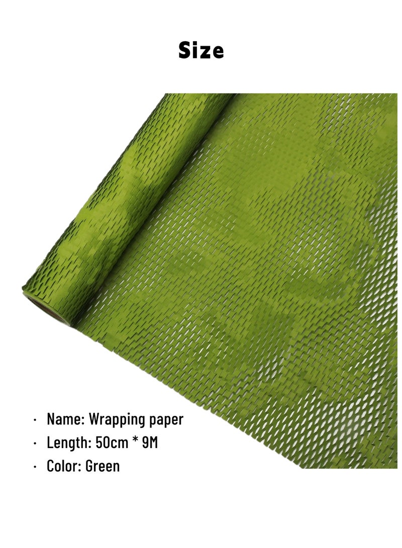 Honeycomb Packing Paper Wrap 9M Roll – Eco Kraft Wrapping Paper for Fragile Items, Gift Packaging, Moving & Shipping Protection - Image 2