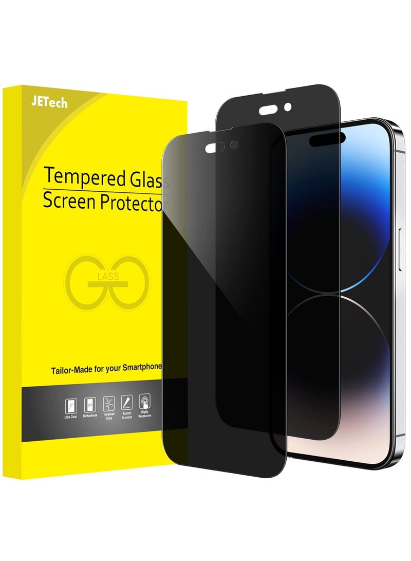 جي تيك واقي شاشة بتغطية كاملة للخصوصية لهاتف آيفون 14 طليعة حافظة حماية من الزجاج المقوى مضادة للتجسس مقاس 6.7 بوصة كحد أقصى، من الحافة إلى الحافة، عبوة من قطعتين - Image 1