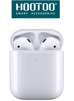 HOOTOO EarBuds EP-79 with Charging Case, Clear and Pure Sound and Built-in Microphone for Calls. Works with Bluetooth. White.