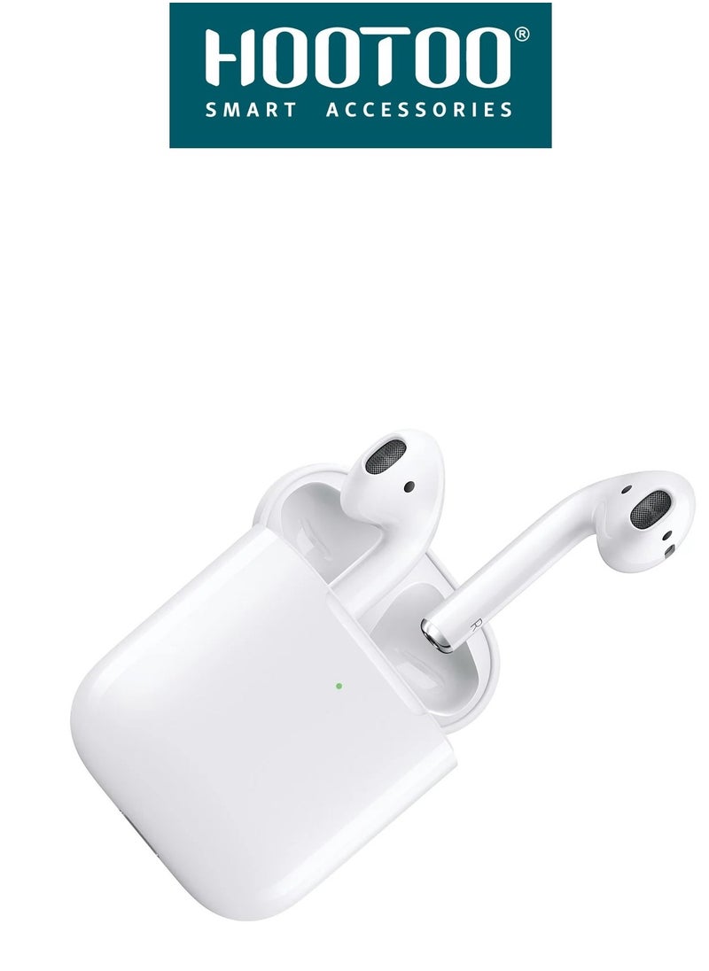HooToo - HOOTOO EarBuds EP-79 with Charging Case, Clear and Pure Sound and Built-in Microphone for Calls. Works with Bluetooth. White. - Image 1