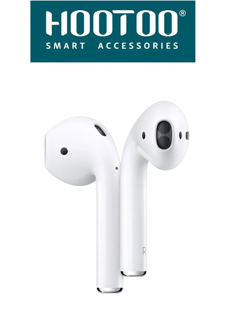HooToo - HOOTOO EarBuds EP-79 with Charging Case, Clear and Pure Sound and Built-in Microphone for Calls. Works with Bluetooth. White. - Image 1