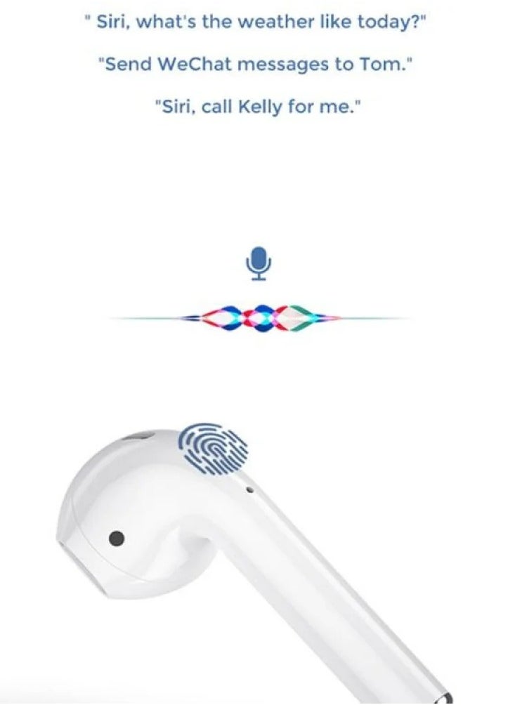 HooToo - HOOTOO EarBuds EP-79 with Charging Case, Clear and Pure Sound and Built-in Microphone for Calls. Works with Bluetooth. White. - Image 1