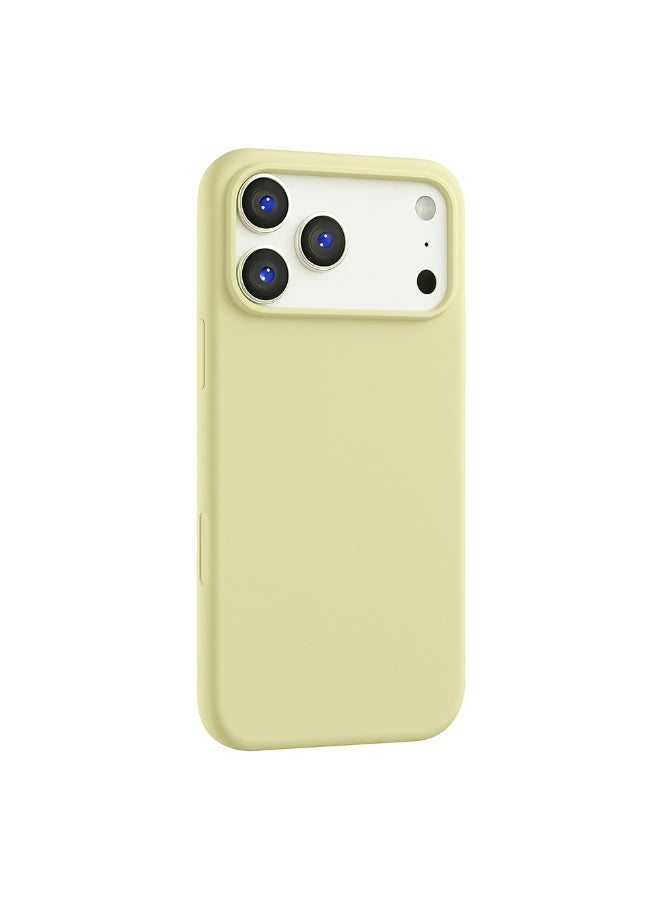 O Ozone Compatible with iPhone 17 Pro Case , Slim Liquid Silicone 3 Layers Soft Gel Rubber Shockproof Protective Cover with Anti-Scratch Microfiber Lining- Beige - Image 1