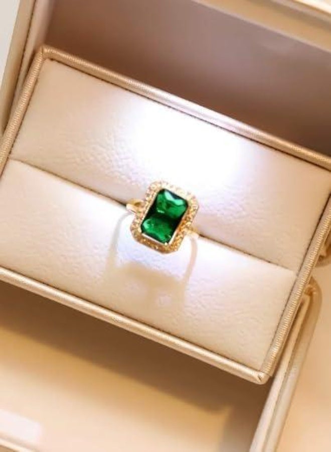 Shein 4pcs/Set Cubic Zirconia Rhinestone Square Stud Earrings, Necklace, Earrings & Ring Set - Image 3