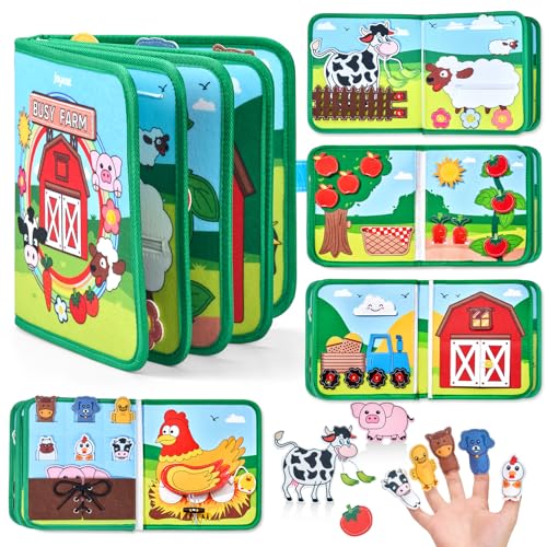 JoyCat Farm Busy Book for Toddlers 13 1 Year Old Boys Girls Gifts Toys Educational Quiet Activity Book with Life Skills Toddler Travel Toys 12 - Image 1
