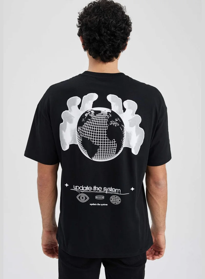 ديفاكتو Man Crew Neck Short Sleeve Knitted T-Shirt
