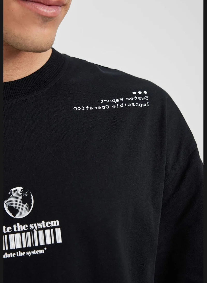 ديفاكتو Man Crew Neck Short Sleeve Knitted T-Shirt