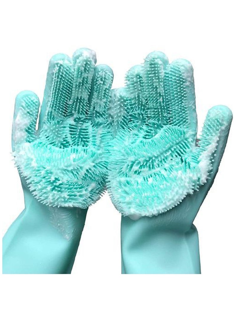Magic gloves for cleaning, light green - Image 1