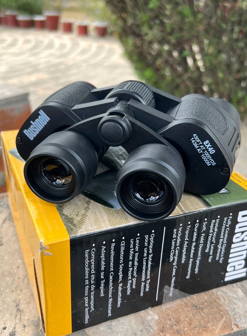 بوشنيل منظار ثنائي ٨×٤٠ - بصريات عالية القدرة مع مجال رؤية واسع، عدسات متعددة الطبقات، درع مطاطي متين، معدات سفر ومراقبة للحياة البرية في الهواء الطلق | حقيبة سفر متضمنة - Image 3
