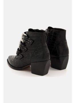 ALDO Women Bennevis Buckle Leather Ankle Boots, Black  - Image 2