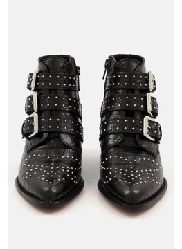 ALDO Women Bennevis Buckle Leather Ankle Boots, Black  - Image 3