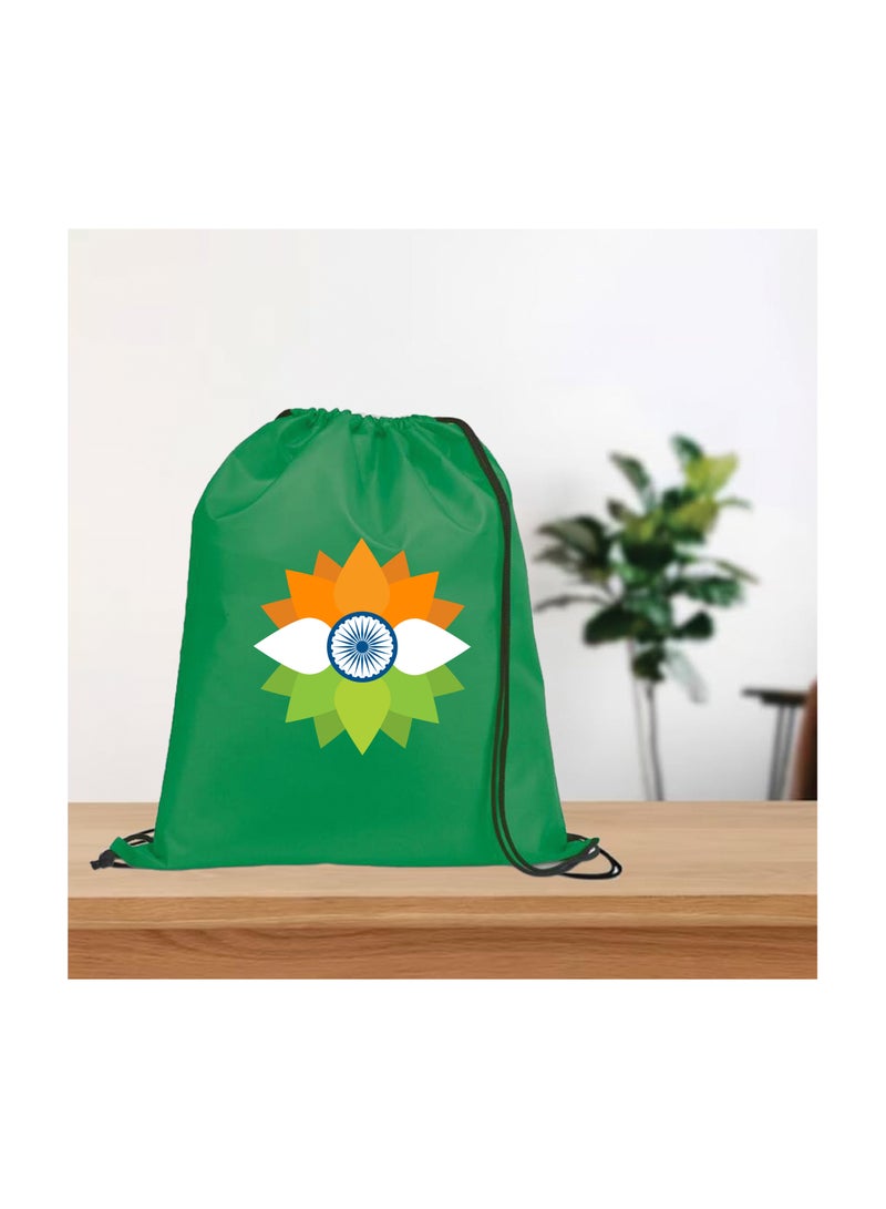 PRINTSHOP4ME India Independence Day Drawstring Bag–Ideal For Travel,Gym And Daily Use–Durable And Stylish Drawstring Backpack–Great For Celebrations,Events - Image 2