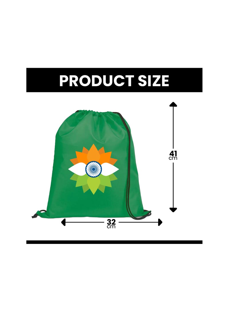 PRINTSHOP4ME India Independence Day Drawstring Bag–Ideal For Travel,Gym And Daily Use–Durable And Stylish Drawstring Backpack–Great For Celebrations,Events - Image 3