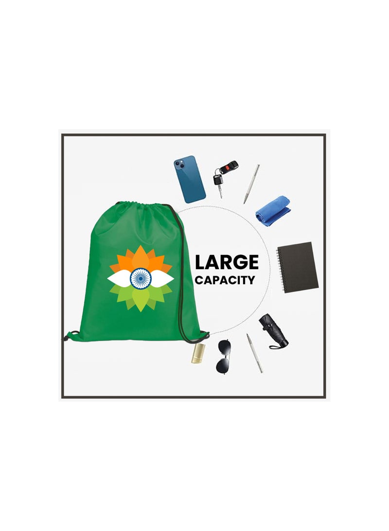 PRINTSHOP4ME India Independence Day Drawstring Bag–Ideal For Travel,Gym And Daily Use–Durable And Stylish Drawstring Backpack–Great For Celebrations,Events - Image 4