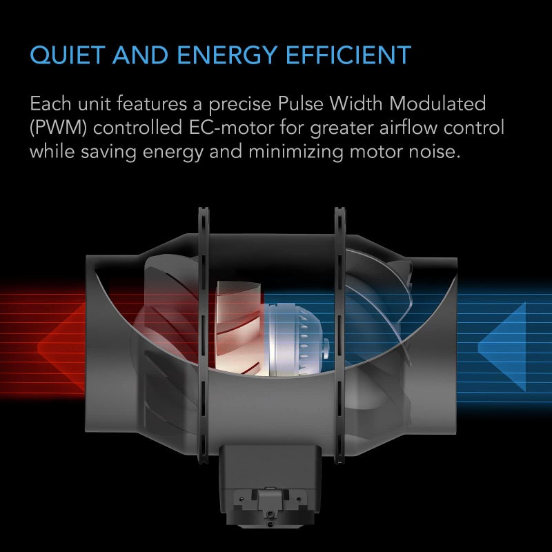 AC Infinity Automatic Duct Fan 4", Inline Fan with Differential Pressure Switch, Air Vent Booster Fan for Industrial HVAC Ducting Ventilation Exhaust Systems - Image 4