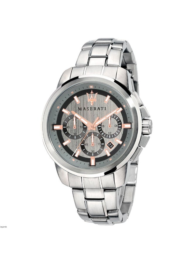 Maserati ساعة مازيراتي سيكسيسو كرونوغراف كوارتز بمينا فضية للرجال - R8873621004 - Image 1