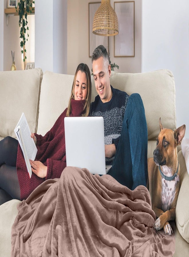 Utopia Bedding Fleece Blanket King Size Rose Pink 300GSM Luxury Anti-Static Fuzzy Soft Microfiber Bed Blanket (90x102 Inch) - Image 5