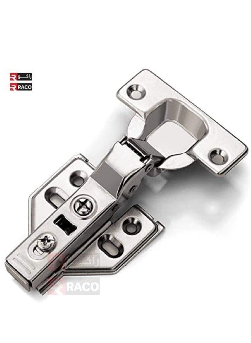 RACO RACO Soft Close Cabinet Hinges Cabinets Door Multi Way Adjustability For Kitchen Folding Door Cup Board, Wardrobe -With Plate & Screw for Easy Installation Pack of 2 (Inset (C-type))  - Image 2