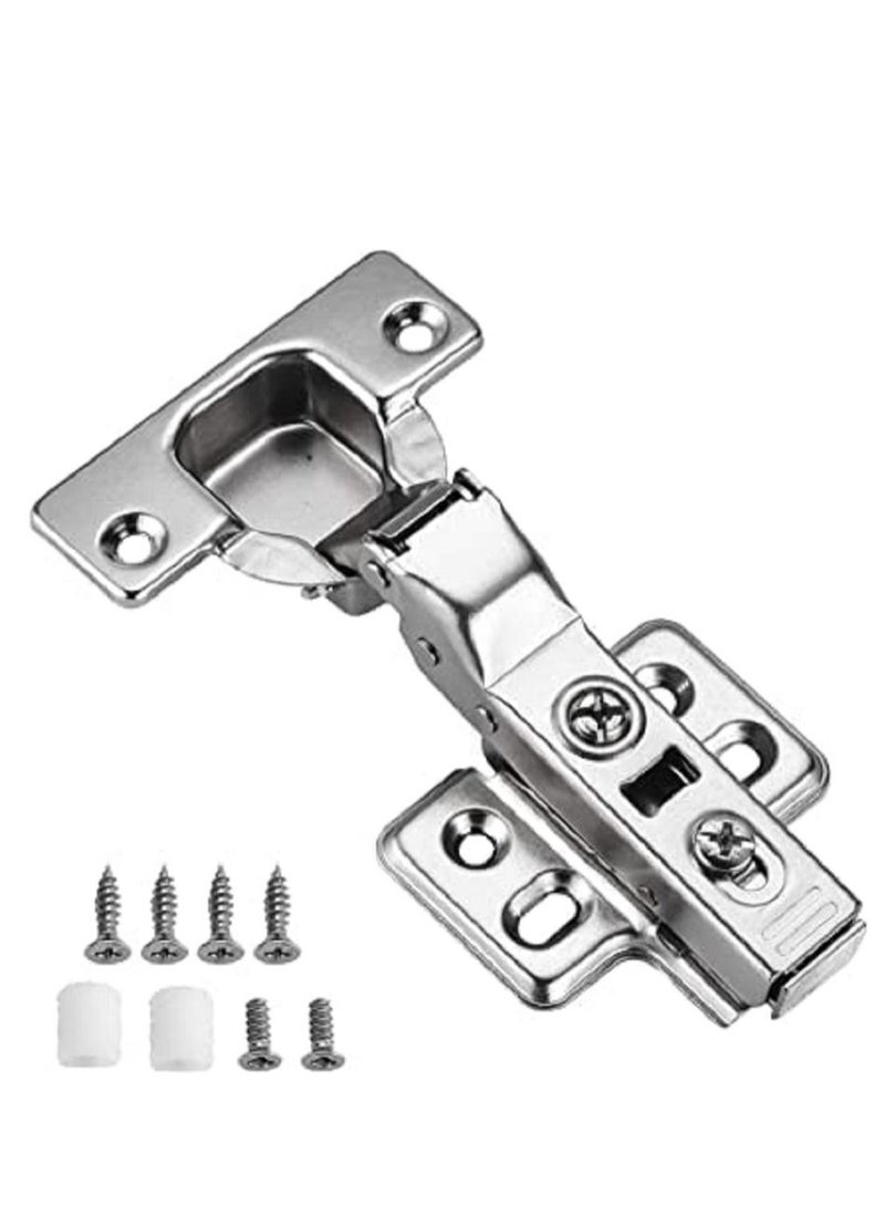 RACO RACO Soft Close Cabinet Hinges Cabinets Door Multi Way Adjustability For Kitchen Folding Door Cup Board, Wardrobe -With Plate & Screw for Easy Installation Pack of 2 (Inset (C-type))  - Image 1