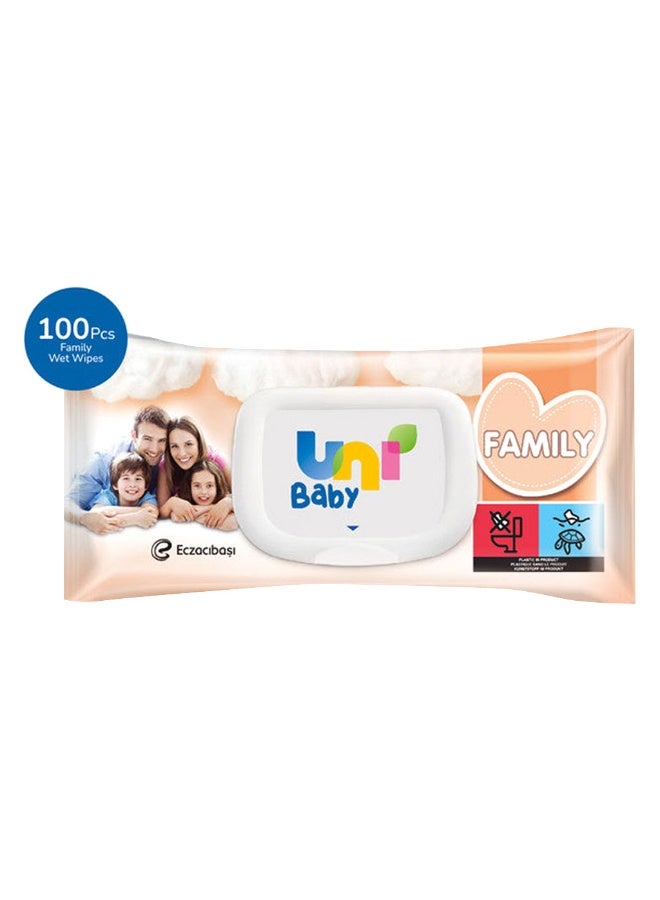 Uni baby Family Wet Wipes, Pack of 100's