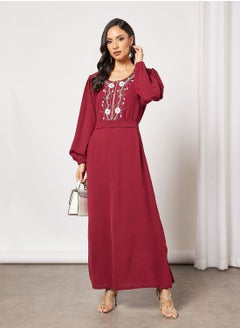 Hayat Jalabiya Embellished With Symmetric Beadwork  - Image 4